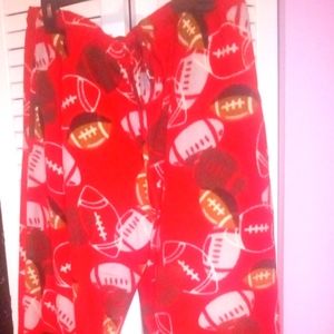 Football fleece pajamas pants